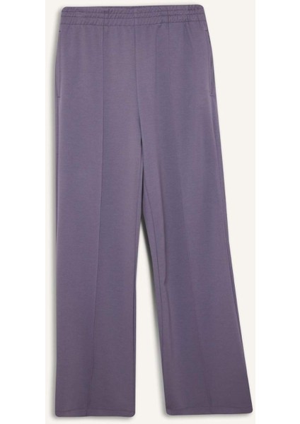 Fit Wide Leg Geniş Paça Sporcu Eşofman Altı Cepli Standart Boy Skuba Dalgıç Kumaş D8316AX25SP