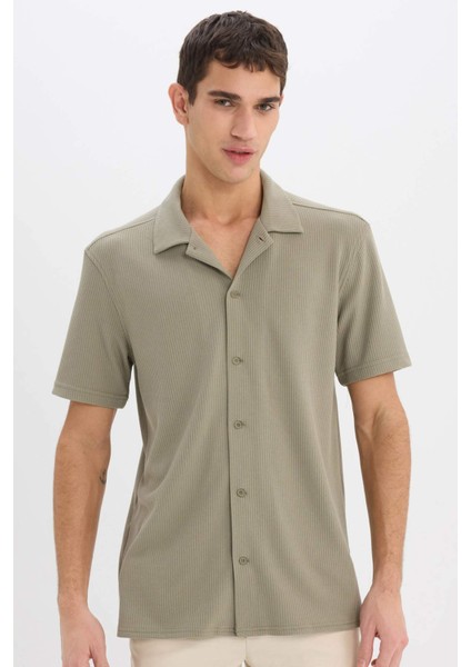 Regular Fit Polo Yaka Yazlık Kısa Kollu Gömlek