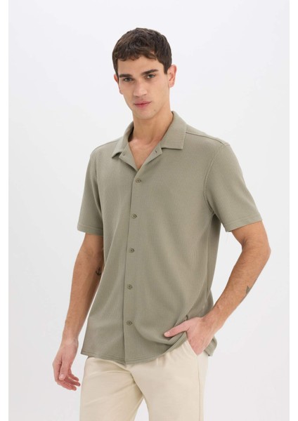 Regular Fit Polo Yaka Yazlık Kısa Kollu Gömlek