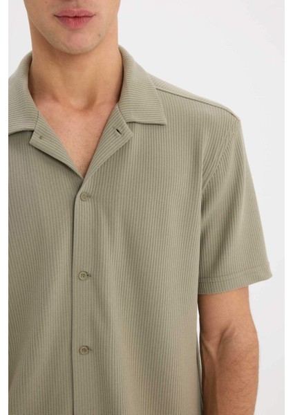 Regular Fit Polo Yaka Yazlık Kısa Kollu Gömlek