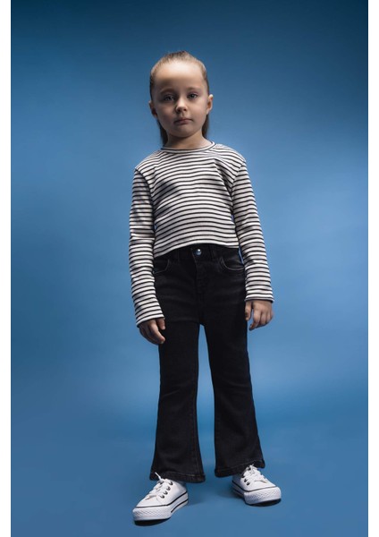 Kız Bebek Flare Fit İspanyol Paça Jean Pantolon E0417A525SP