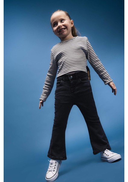 Kız Bebek Flare Fit İspanyol Paça Jean Pantolon E0417A525SP