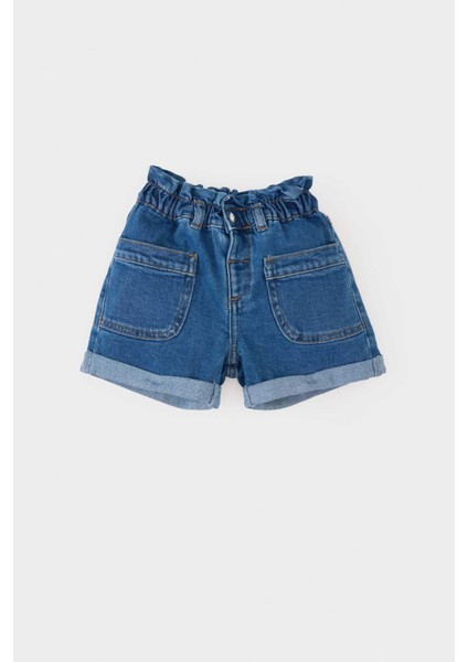 Kız Bebek Paperbag Jean Şort E0425A525SM