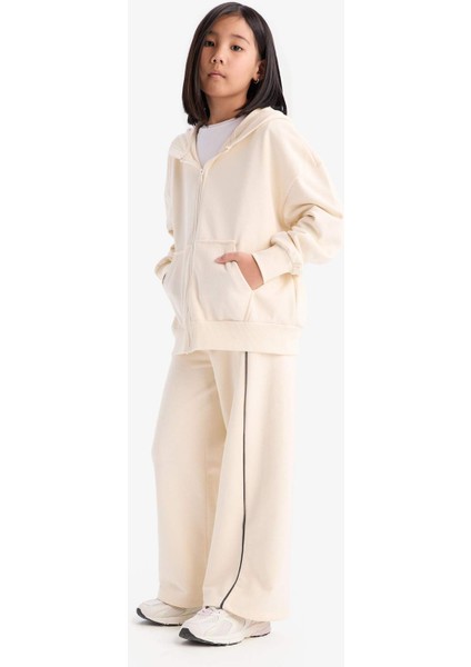 Kız Çocuk Wide Leg Beli Lastikli Geniş Bol Paça Eşofman Altı D9250A825SP