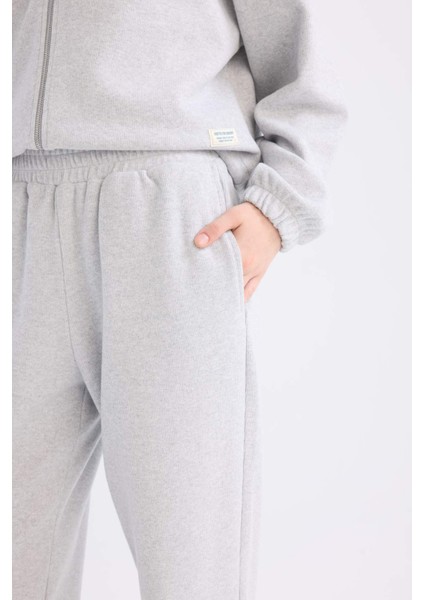 Coool Basic Düz Jogger Eşofman Altı Beli Paçası Lastikli E1478AX24WN