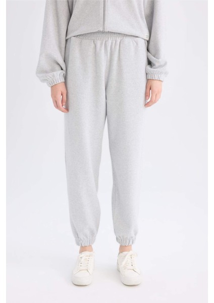 Coool Basic Düz Jogger Eşofman Altı Beli Paçası Lastikli E1478AX24WN