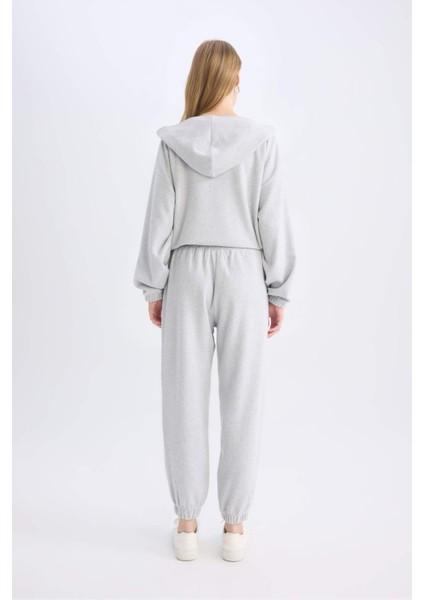 Coool Basic Düz Jogger Eşofman Altı Beli Paçası Lastikli E1478AX24WN