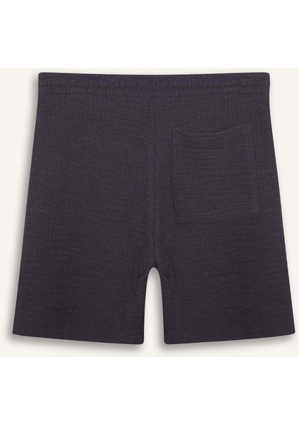 Relax Fit Beli Bağcıklı Bermuda Şort E1236AX25SM