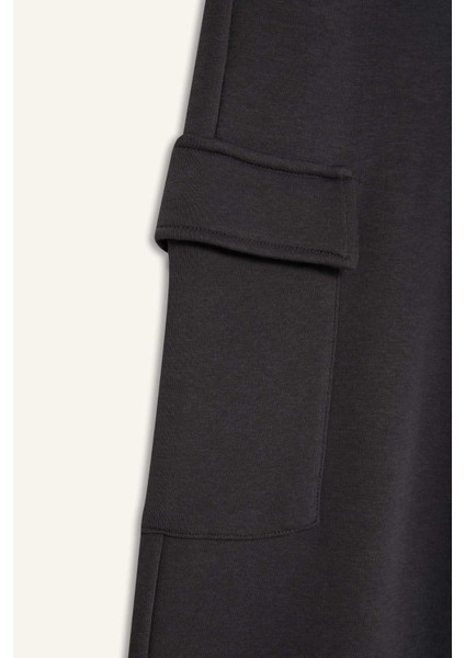 Kız Çocuk Beli Lastikli Kargo Cepli Eşofman Altı E0026A825SP