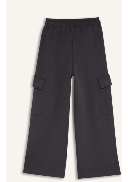 Kız Çocuk Beli Lastikli Kargo Cepli Eşofman Altı E0026A825SP