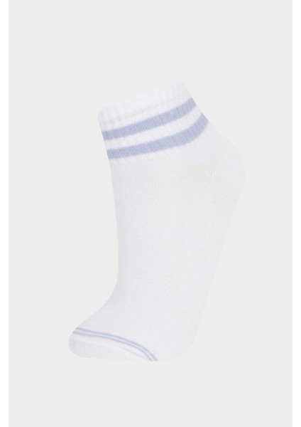 Kadın 3'lü Pamuklu Patik Çorap