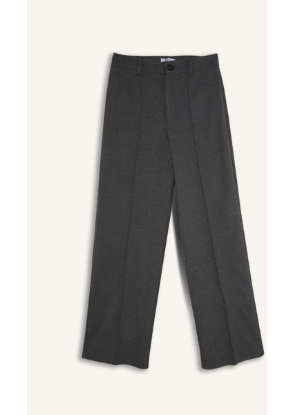 Wide Leg Klasik Kumaş Pantolon Normal Bel Geniş Paça Standart Boy E1518AX24WN