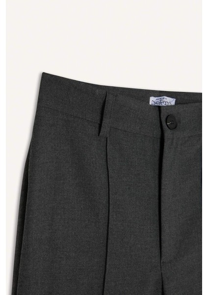 Wide Leg Klasik Kumaş Pantolon Normal Bel Geniş Paça Standart Boy E1518AX24WN