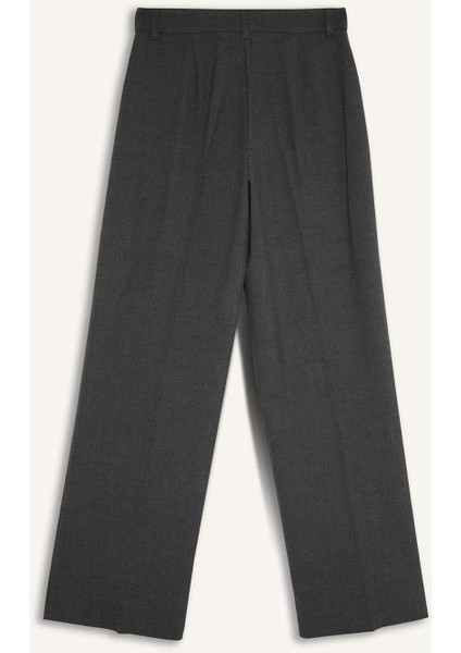 Wide Leg Klasik Kumaş Pantolon Normal Bel Geniş Paça Standart Boy E1518AX24WN