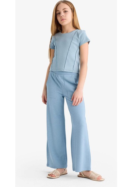 Kız Çocuk Wide Leg Geniş Bol Paça Beli Lastikli Eşofman Altı C1180A825SM