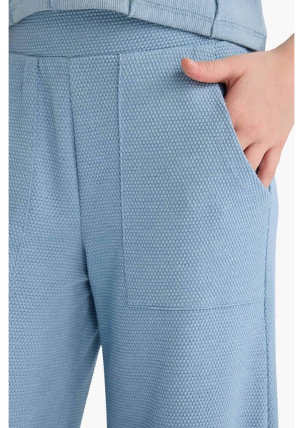 Kız Çocuk Wide Leg Geniş Bol Paça Beli Lastikli Eşofman Altı C1180A825SM