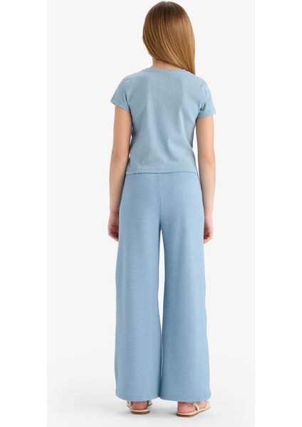 Kız Çocuk Wide Leg Geniş Bol Paça Beli Lastikli Eşofman Altı C1180A825SM