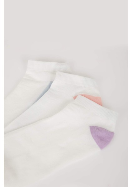 Kadın 3'lü Pamuklu Patik Çorap E2094AXNS