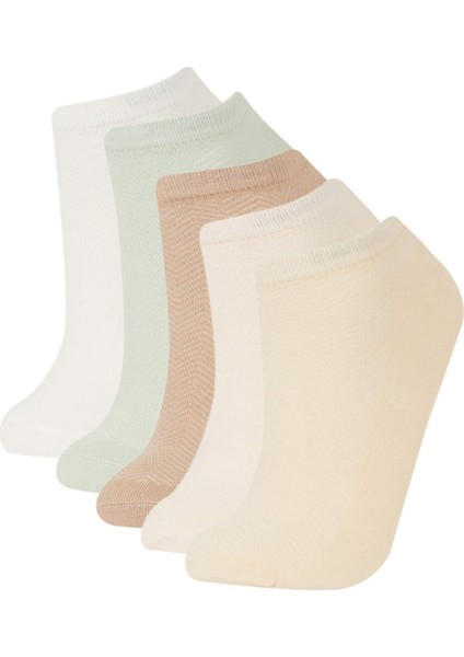 Kadın 5'li Pamuklu Patik Çorap E2128AXNS