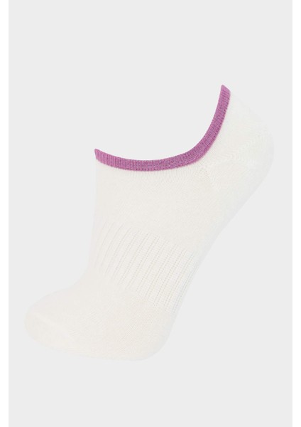 Kadın 3'lü Pamuklu Sneaker Çorap E2090AXNS