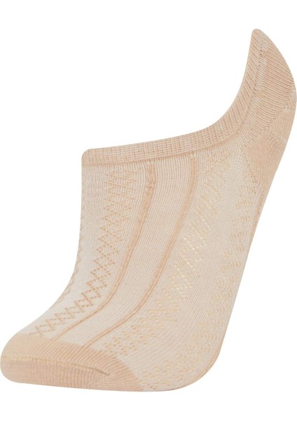 Kadın 3'lü Pamuklu Sneaker Çorap E2083AXNS