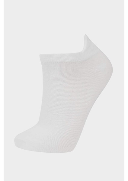 Kadın Nakışlı 3'lü Pamuklu Patik Çorap