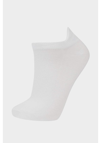 Kadın Nakışlı 3'lü Pamuklu Patik Çorap