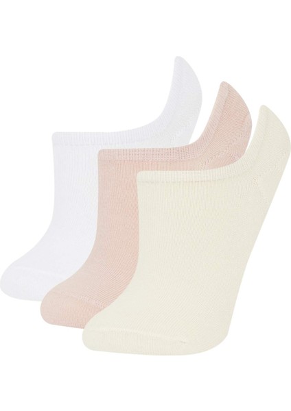 Kadın 3'lü Pamuklu Sneaker Çorap