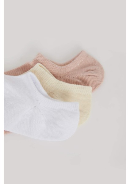 Kadın 3'lü Pamuklu Sneaker Çorap