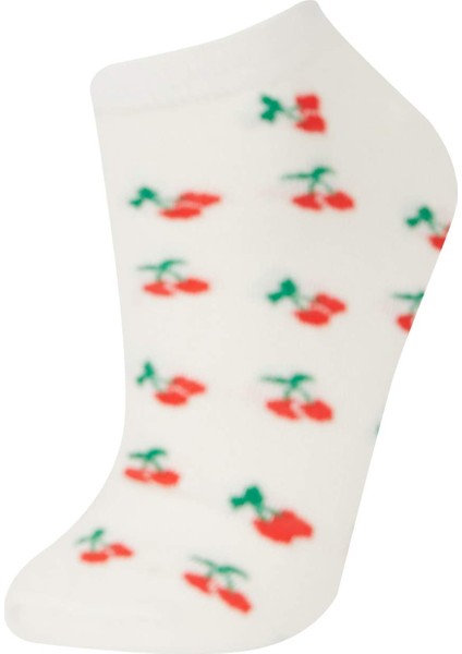 Kadın 3'lü Pamuklu Patik Çorap E2145AXNS