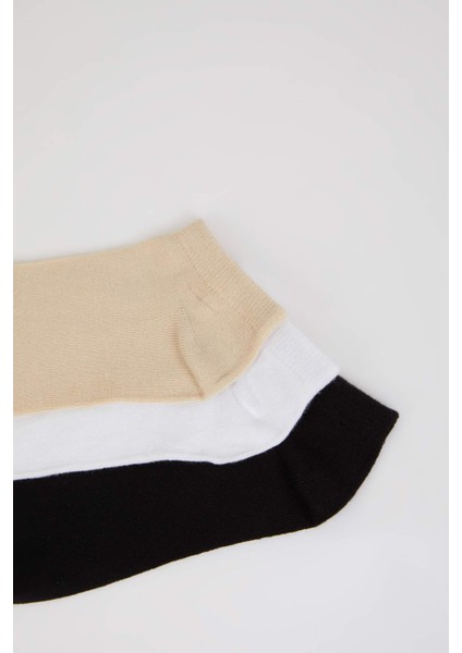 Kadın Dikişsiz 3'lü Bambu Patik Çorap E2098AXNS