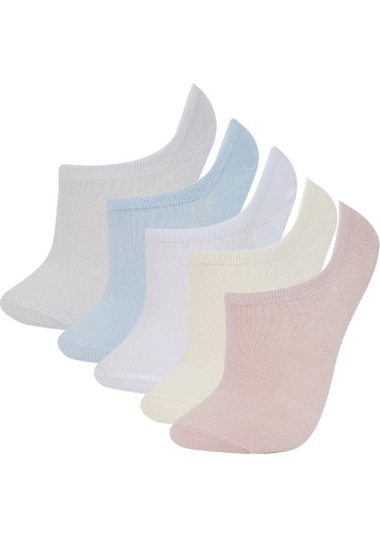 Kadın 5'li Pamuklu Sneaker Çorap E2081AXNS