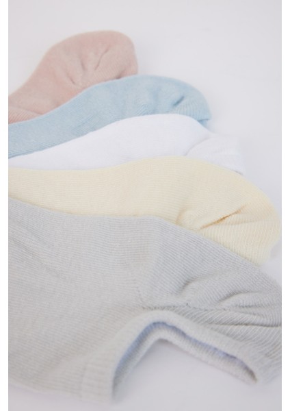 Kadın 5'li Pamuklu Sneaker Çorap E2081AXNS