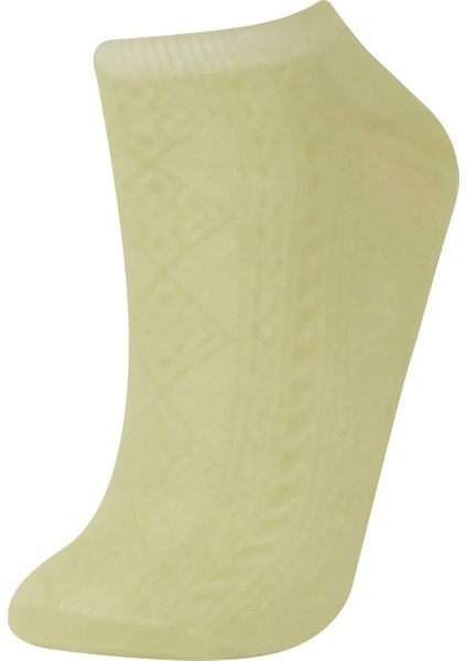 Kadın Rahat Lastikli 5'li Pamuklu Patik Çorap