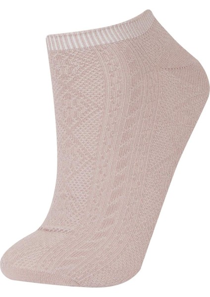 Kadın Rahat Lastikli 5'li Pamuklu Patik Çorap