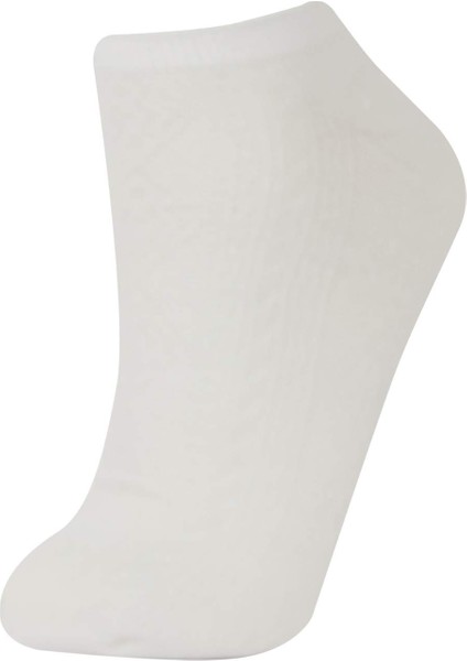 Kadın Rahat Lastikli 5'li Pamuklu Patik Çorap