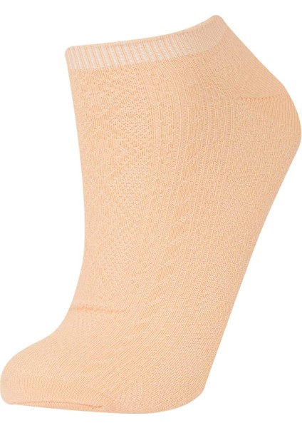 Kadın Rahat Lastikli 5'li Pamuklu Patik Çorap