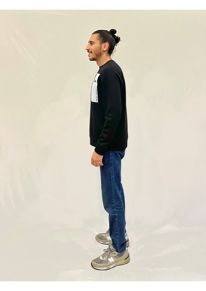 Erkek Bisiklet Yaka Rahat Kalıp 3 Iplik Kalın W.brooklyn Baskılı Sweatshirt SPR24SW31 modelleri
