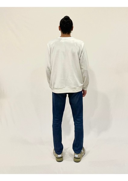 Erkek Bisiklet Yaka Rahat Kalıp 3 Iplik Kalın Californıa Baskılı Sweatshirt SPR24SW32 fırsatları