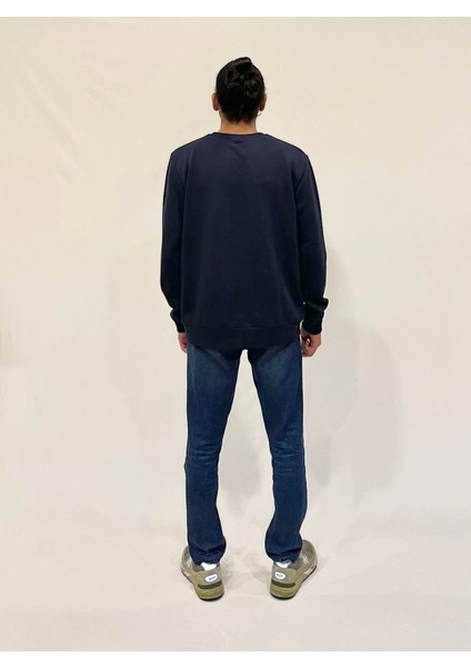 Erkek Bisiklet Yaka Rahat Kalıp 3 Iplik Kalın Garnili Sweatshirt SPR24SW35 fırsatları