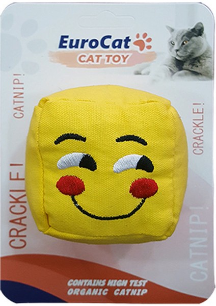 Zengezur Eurocat Kedi Oyuncağı Gülen Smiley Küp 6 cm