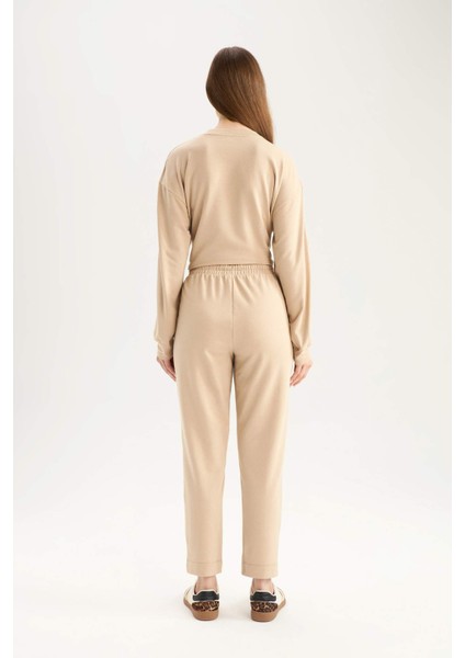 Harem Basic Düz Sweatshirt Kumaşı Pantolon D9363AX25SP