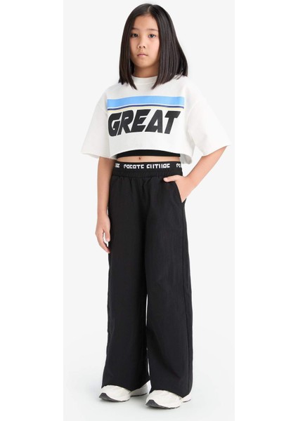 Kız Çocuk Wide Leg Geniş Paça Pamuklu Pantolon E1750A825SM