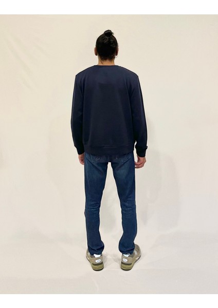 Erkek Bisiklet Yaka Rahat Kalıp 3 Iplik Kalın Tokyo Baskılı Sweatshirt SPR24SW30 fırsatları