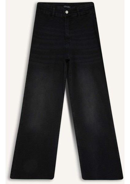 Culotte Yüksek Bel Uzun Jean Pantolon E2159AX24WN