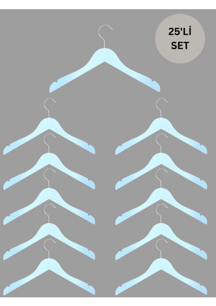 Gömlek Askısı Barlı 25'li Set