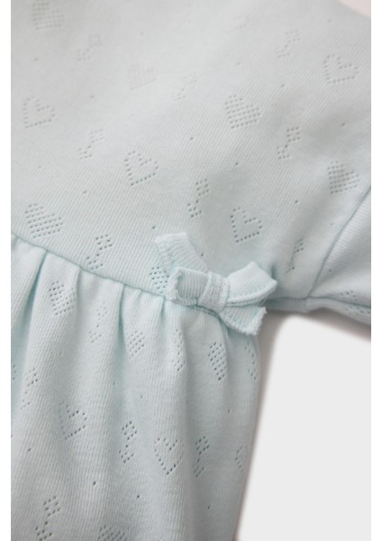 Kız Bebek Pijama Takımı Ribana Uzun Kollu Üst Beli Lastikli Uzun Alt E0766A525SP