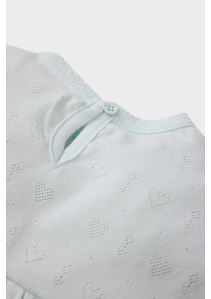 Kız Bebek Pijama Takımı Ribana Uzun Kollu Üst Beli Lastikli Uzun Alt E0766A525SP