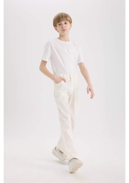 Erkek Çocuk Düz Paça Basic Düz Gabardin Pantolon X4224A625SM