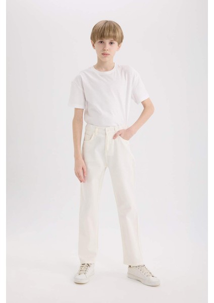 Erkek Çocuk Düz Paça Basic Düz Gabardin Pantolon X4224A625SM